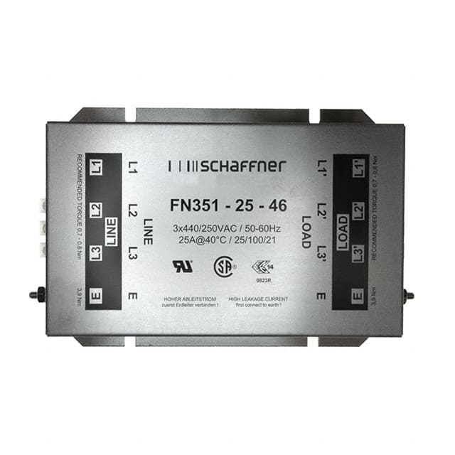FN351-25-46 Schaffner EMC Inc.  Moduli di filtro di linea di alimentazione